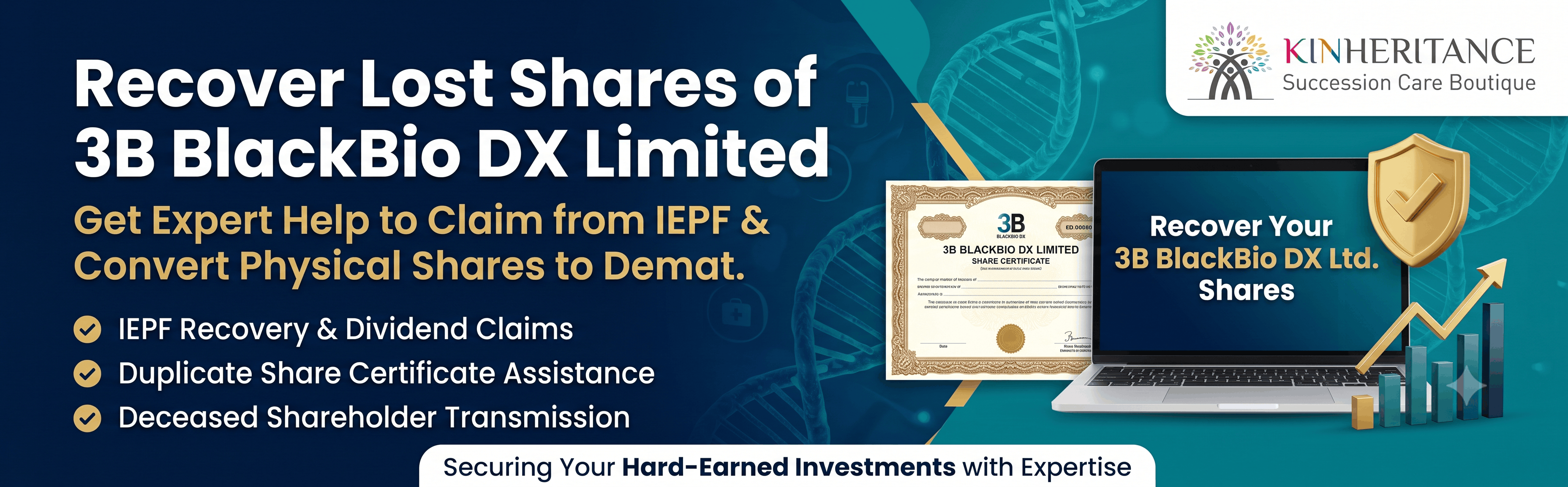 Complete Guide to Recover Lost Shares of 3B BlackBio DX Limited
